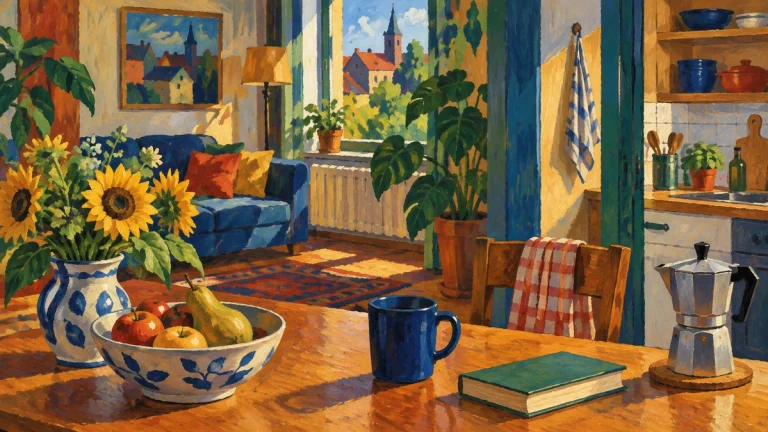 Painted illustration for German Vocabulary: Things found around the House