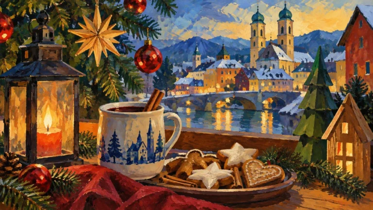 Painted illustration for German Holiday Greetings: How to Say Merry Christmas and Happy New Year in German