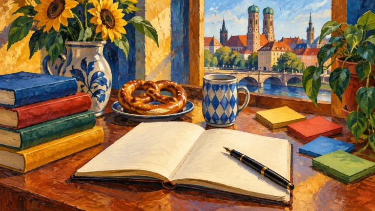 Painted illustration for 50 Useful German Essay Words and Phrases