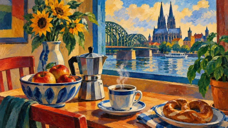 Painted illustration for A Simple Guide to the German Present Tense