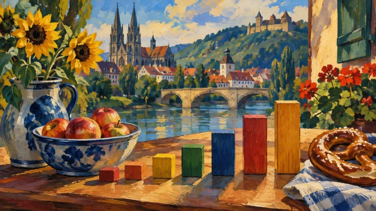Painted illustration for A Guide to German Numbers: Learn to Count and Much More