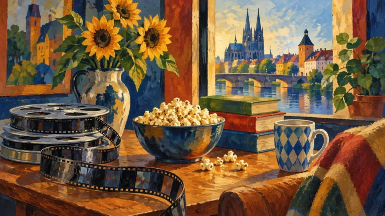 Painted illustration for 15 Must-Watch German Movies for Language Learners