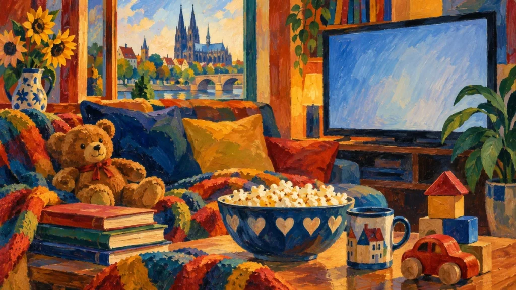 Painted illustration for 10 Child-Friendly German Movies to Watch with the Whole Family
