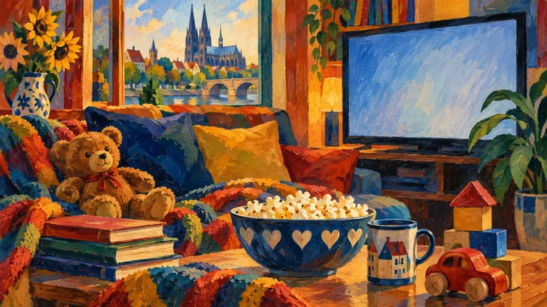 Painted illustration for 10 Child-Friendly German Movies to Watch with the Whole Family