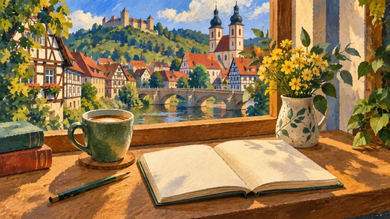 Painted illustration for How to Express Your Daily Routine in German