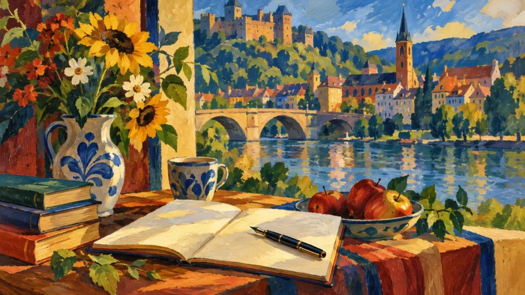 Painted illustration for 10 Most Beautiful German Words