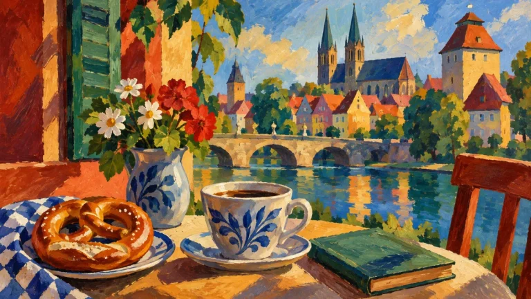 Painted illustration for How To Say Hello in German